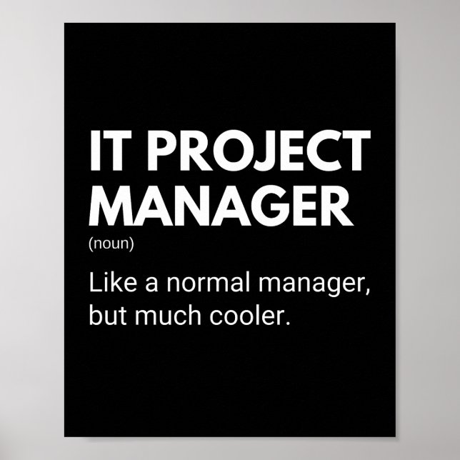 IT Project Manager Funny Managers som betalar Poster (Framsidan)