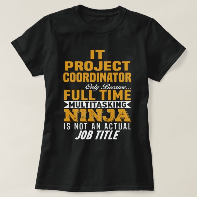 IT-projektsamordnare T Shirt (Design framsida)