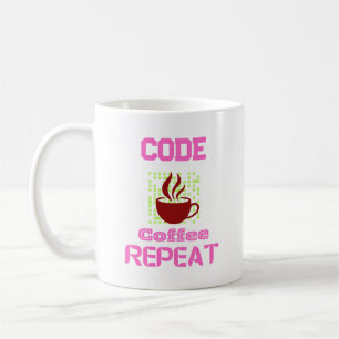IT-rosa för programvarukodning i ingenjör Kaffemugg