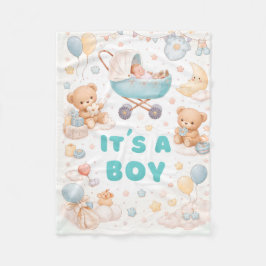 It’s a Boy Baby Announcement Design Fleecefilt