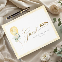 It’s A Boy Baby Shower –Gold Balloon & Greenery Gästböcker