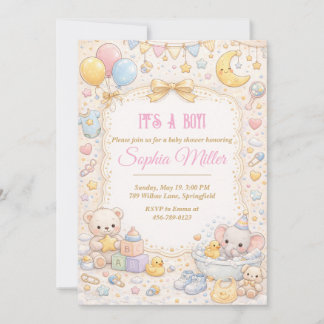 It’s a Boy Baby Shower Invitation Inbjudningar