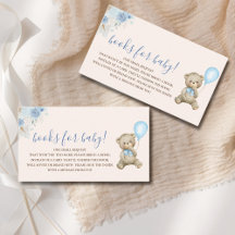 It’s a Boy, Cute Watercolor Bear Baby Shower boy