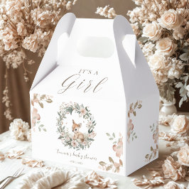 It’s a Girl Floral Deer Baby Shower Favors Presentaskar