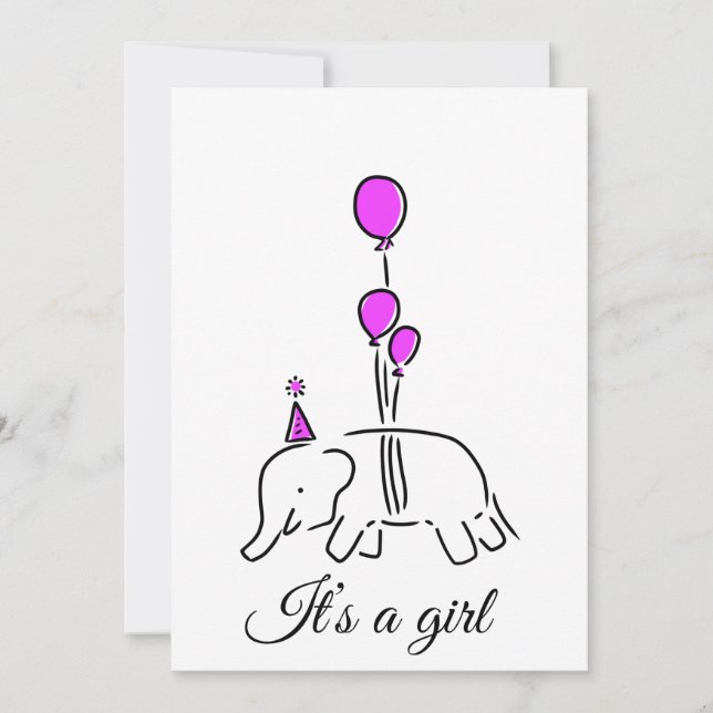 It’s a girl inbjudningar (Framsida)