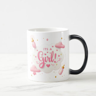 "It’s a Girl!" Magic Reveal Mug – Pastel Pink Magisk Mugg