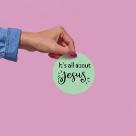 It’s All About Jesus – Christmas Sticker #05 Runt Klistermärke