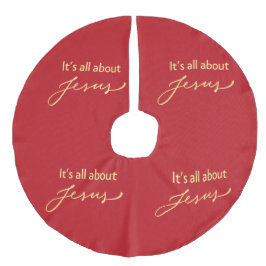 It’s All About Jesus – Red & Gold Christmas  Julgransmatta Fusklinne