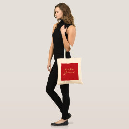 It’s All About Jesus – Red & Gold Minimalist Tygkasse