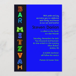 IT:S Bat mitzvah inbjudan till ELECTRIC Pub