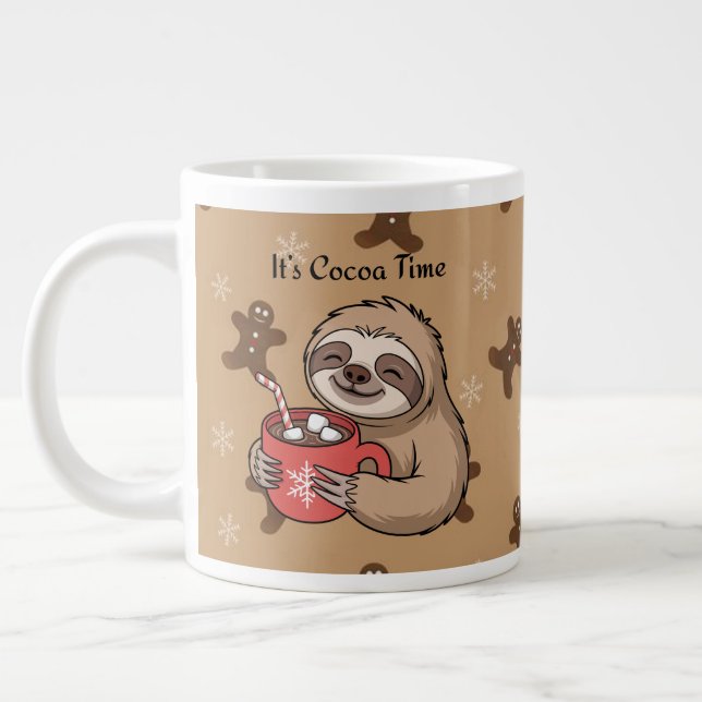 It’s Cocoa Time | Cozy Winter Quote Jumbo Mugg (Vänster)