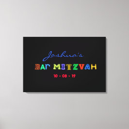 IT’S ELECTRIC Pub Mitzvah Memory Sign-In Board Canvastryck