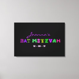 IT’S ELECTRIC Pub Mitzvah Memory Sign-In Board Canvastryck