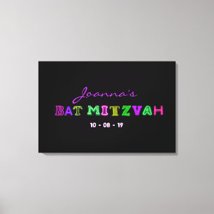 IT’S ELECTRIC Pub Mitzvah Memory Sign-In Board Canvastryck