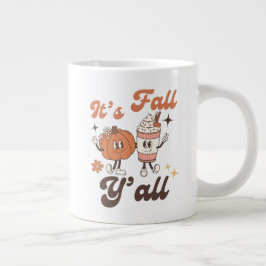 It’s Fall Y’all – Cute Kawaii Pumpkin Spice Latte Jumbo Mugg
