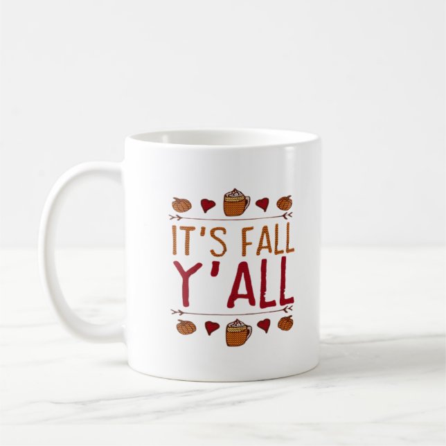 It’s Fall Y’all Sweater Thanksgiving Day Kaffemugg (Vänster)