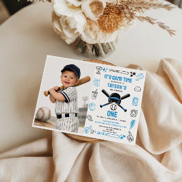 It’s Game Time Baseball 1st Birthday – Fun Sports  Inbjudningar