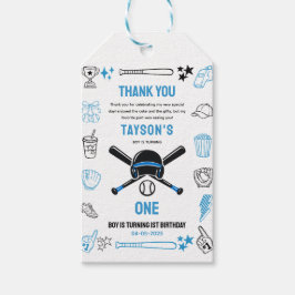 It’s Game Time Baseball 1st Birthday Presentetikett