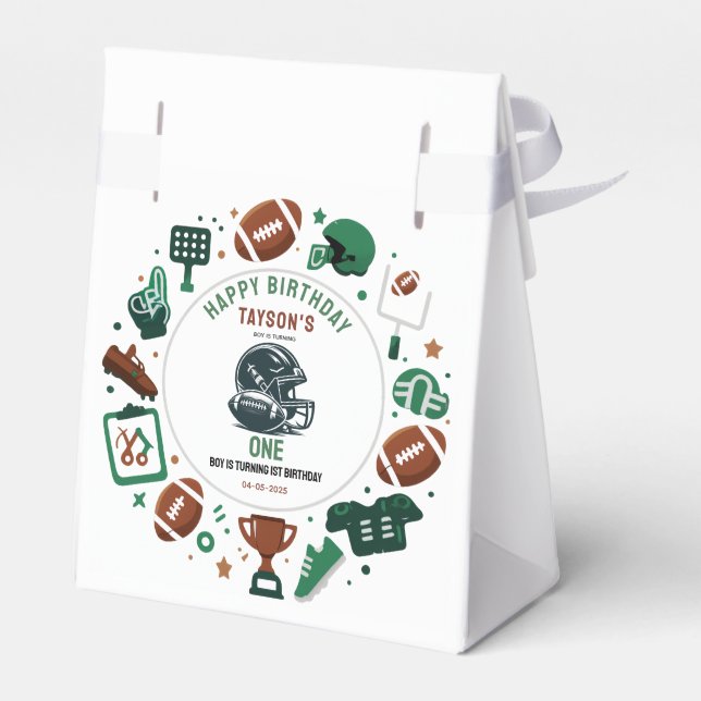 It’s Game Time football 1st Birthday – Fun Kids  Presentaskar (Baksidan Sidan)