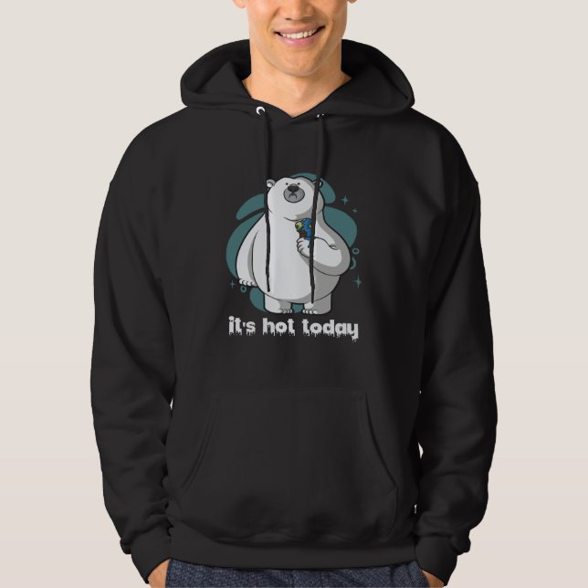It s Hot Today Eat Ice Cream Flavor Ice Cream Hoodie (Framsida)