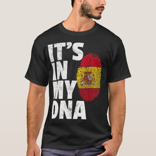 IT_S I MY DNA Spanska spanska Flagga Nationellt Pr T Shirt (Framsida)