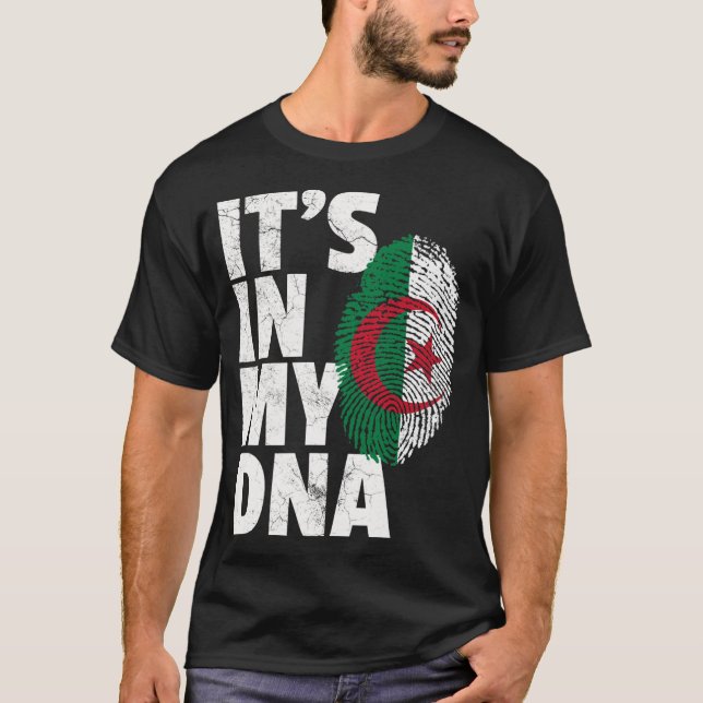 IT_S IN MY DNA Algeriet Algeriet Flagga Manar Wome T Shirt (Framsida)