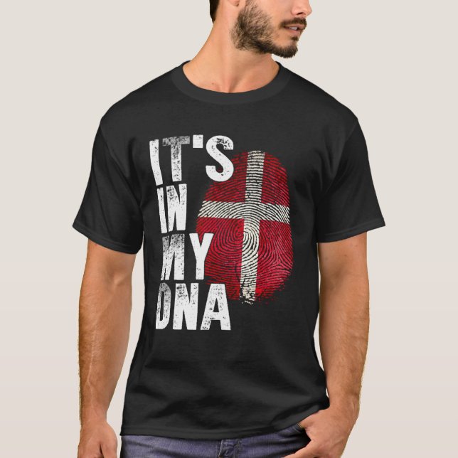 It s in my DNA Denmark Flag Danish T Shirt (Framsida)