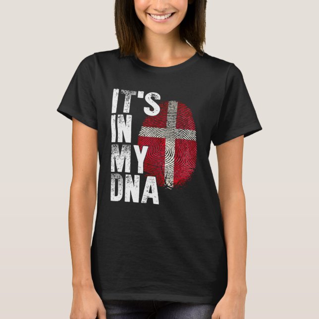 It s in my DNA Denmark Flag Danish T Shirt (Framsida)
