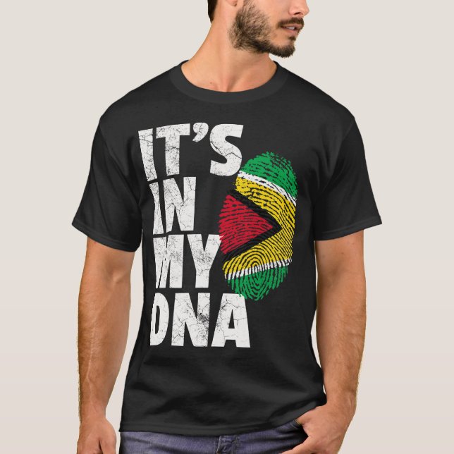 IT_S IN MY DNA Guyana Flagga Pride National Land T Shirt (Framsida)