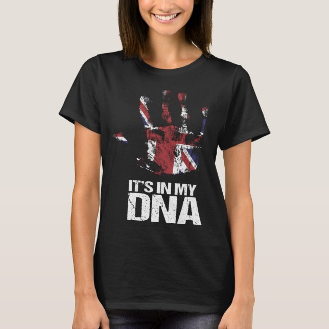 It s In My DNA Hand United Kingdom Country London  T Shirt (Framsida)