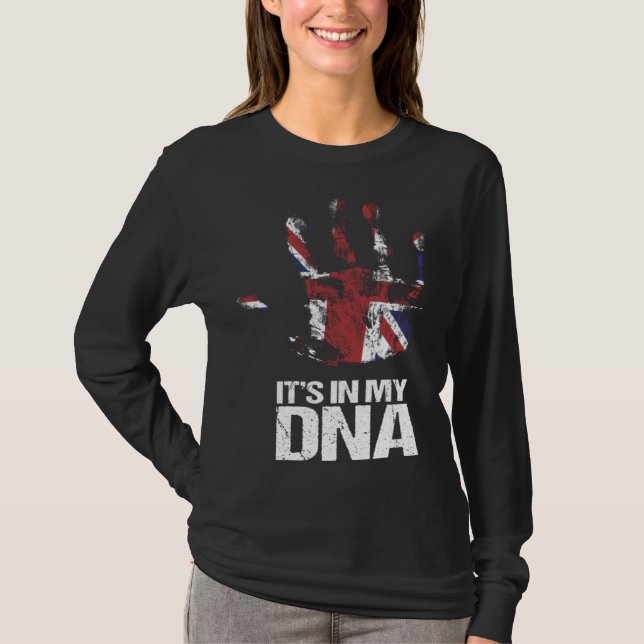 It s In My DNA Hand United Kingdom Country London  T Shirt (Framsida)
