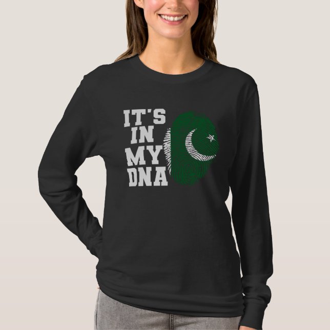 It s In My DNA Pakistani Flag pakistan T Shirt (Framsida)