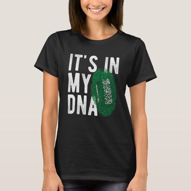 it s in my DNA Saudi Arabia flag Fingerprint T Shirt (Framsida)