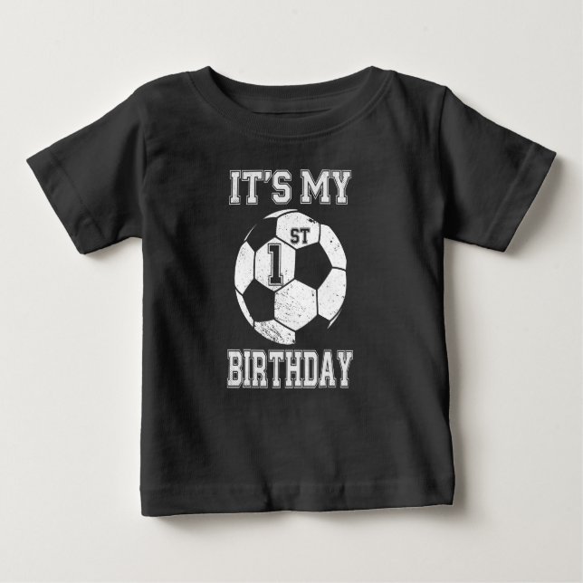 It’s My 1st Birthday Soccer Design for Kids T Shirt (Framsida)