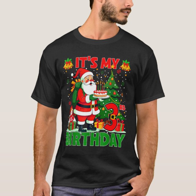It’s My 3rd Birthday Santa Christmas Outfit 3 Year T Shirt (Framsida)