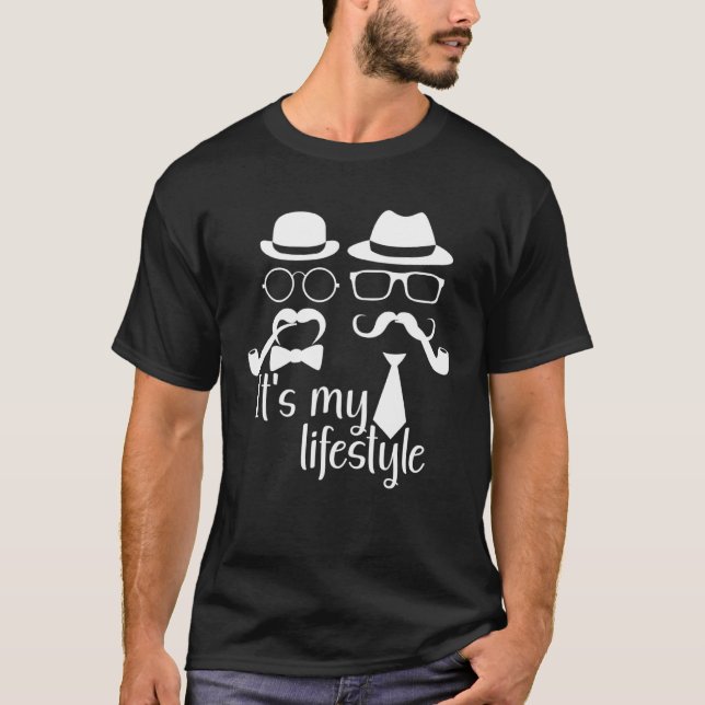 It s my Lifstyle I Hipster pipe tobacco smoker T Shirt (Framsida)