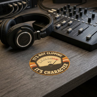 It’s Not Clipping, It’s Character – Audio Engineer Runt Klistermärke