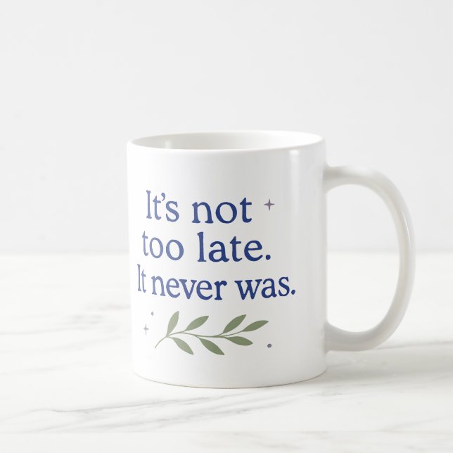 It’s not too late. It never was - Coffee Mug Kaffemugg (Höger)