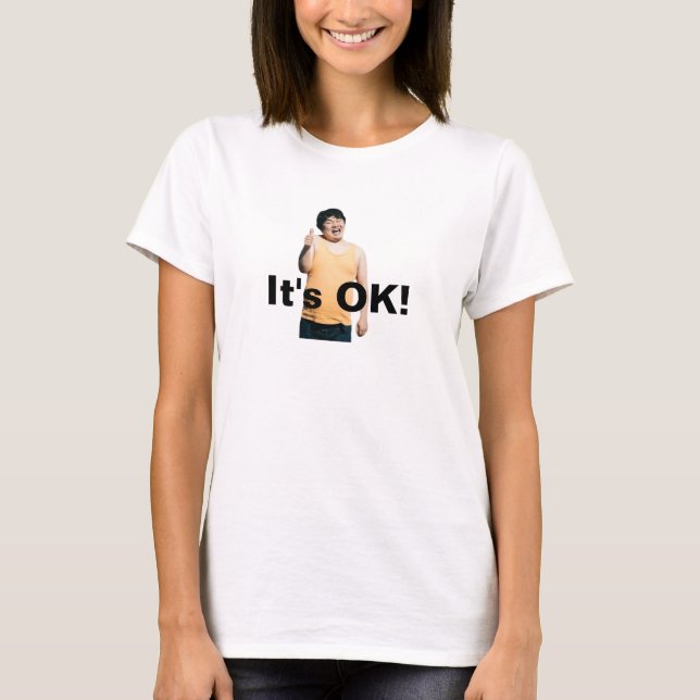 "It’s OK!" Graphic Tee – Spread Good Vibes (Framsida)