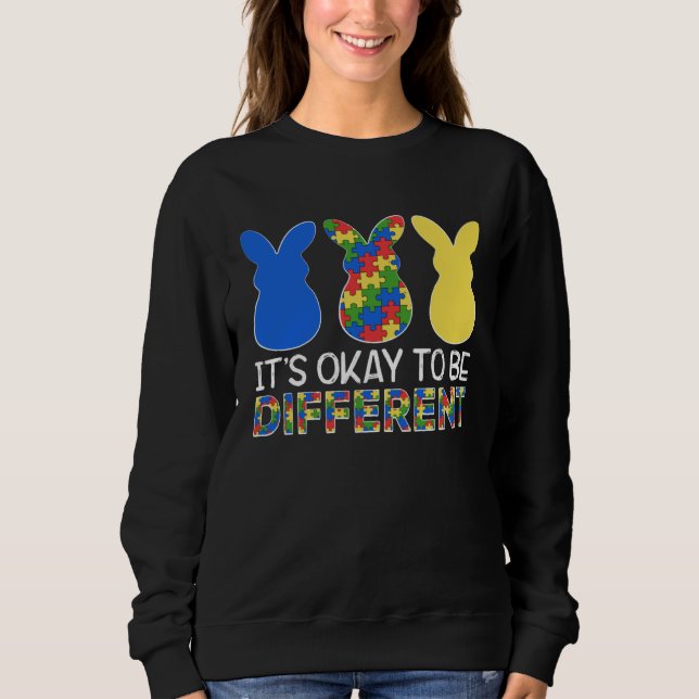 It s OK To Be Different Autism Awareness Easter Bu T Shirt (Framsida)