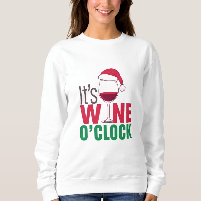 It’s Wine O’Clock Christmas  T Shirt (Framsida)