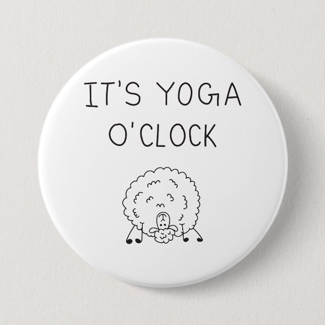 It’s Yoga O’Clock Sheep Knapp (Framsida)