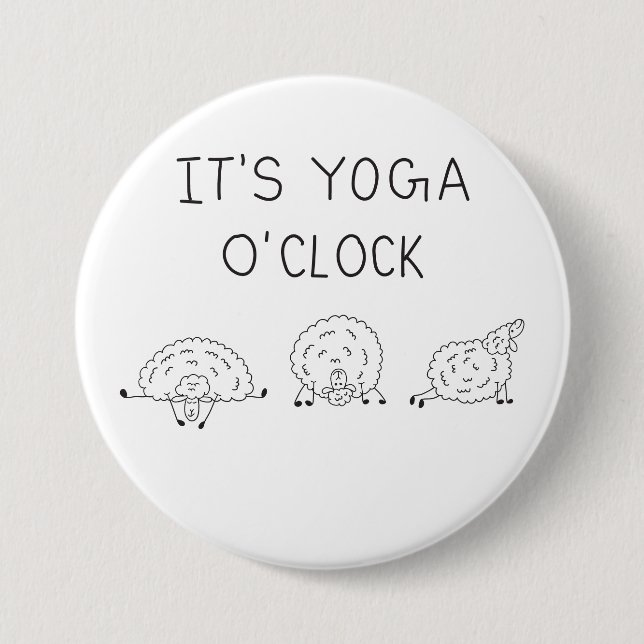 It’s Yoga O’Clock Sheep Knapp (Framsida)