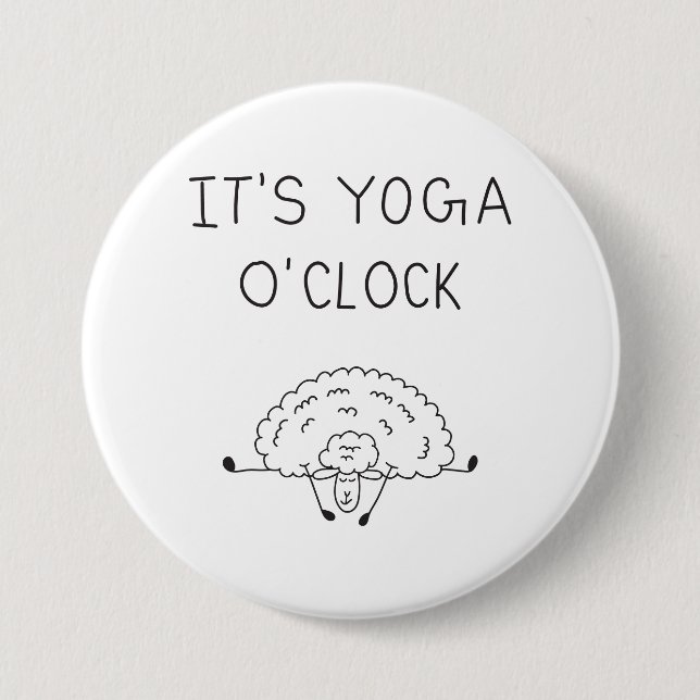 It’s Yoga O’Clock Sheep Knapp (Framsida)