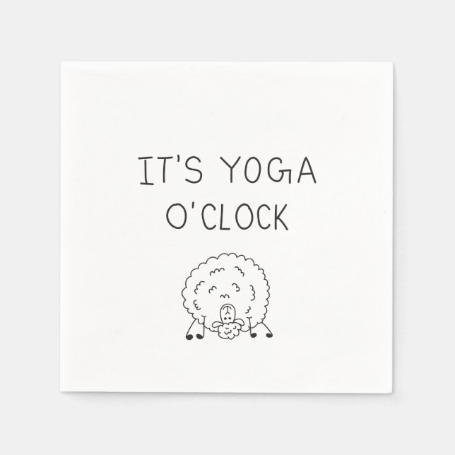 It’s Yoga O’Clock Sheep Pappersservett (Framsidan)