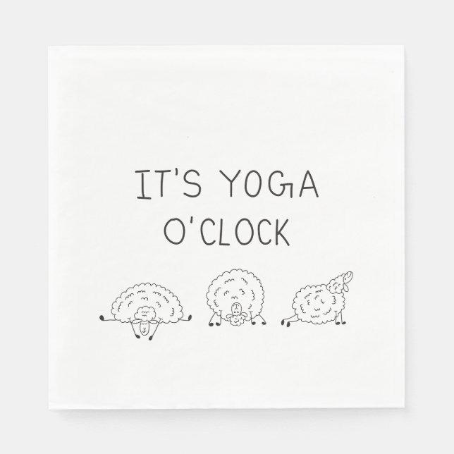 It’s Yoga O’Clock Sheep Pappersservett (Framsidan)