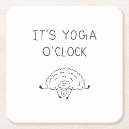 It’s Yoga O’Clock Sheep Underlägg Papper Kvadrat