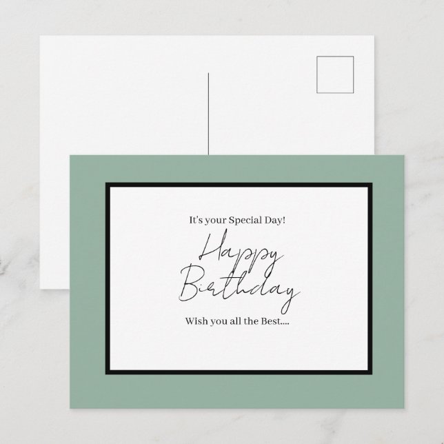It’s Your Special Day – Happy Birthday Postcard Vykort (Fram/baksida)