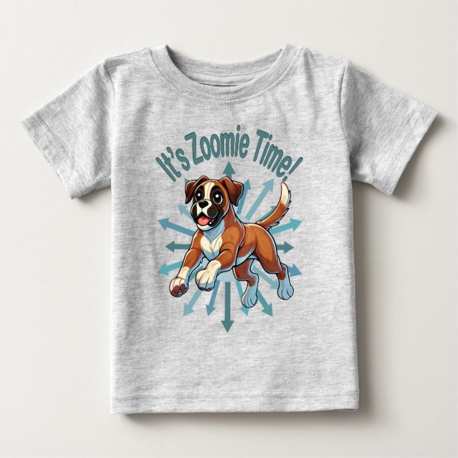 It’s Zoomie Time Boxer T Shirt (Framsida)