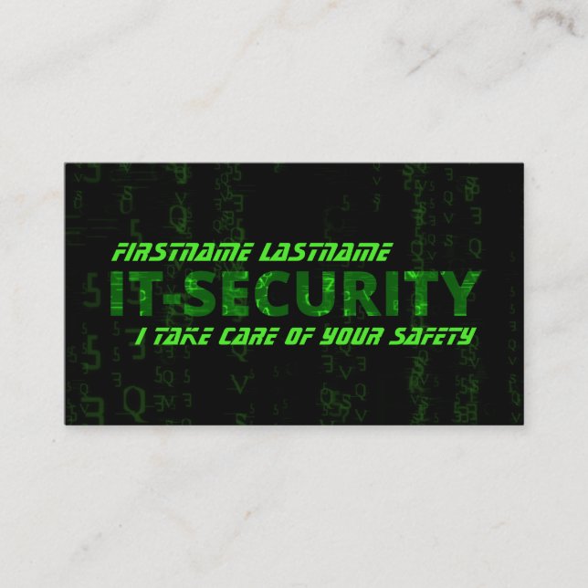 IT-säkerhetIT-brottets IT-säkerhetsexpert Visitkort (Framsida)